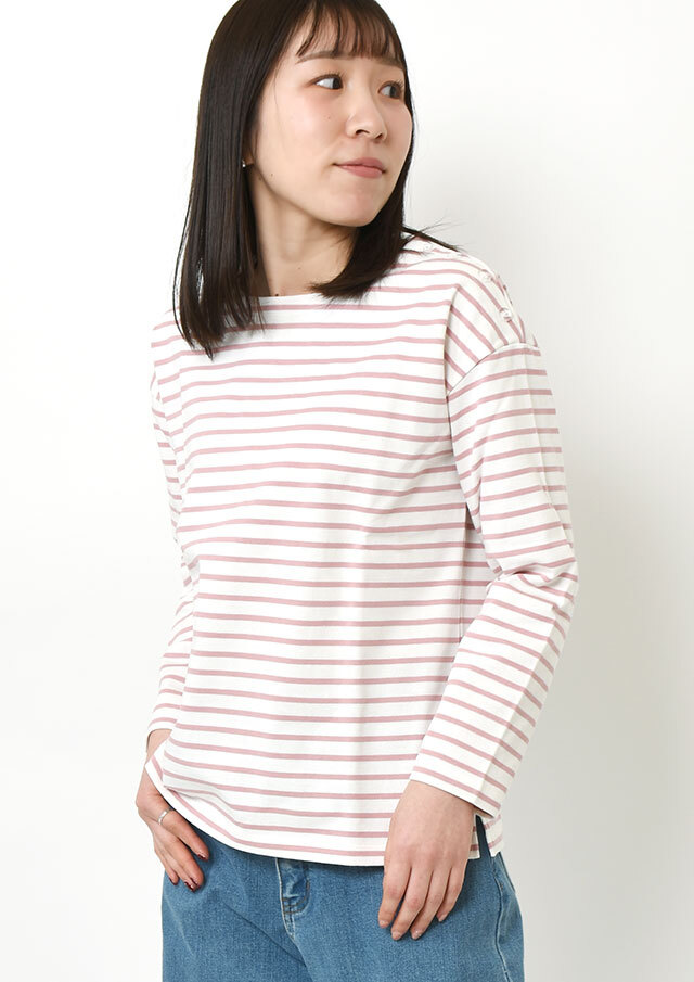 【2026春夏】【ブルーライフ】ボーダー肩ボタンプルオーバー【BL076002】【S11】