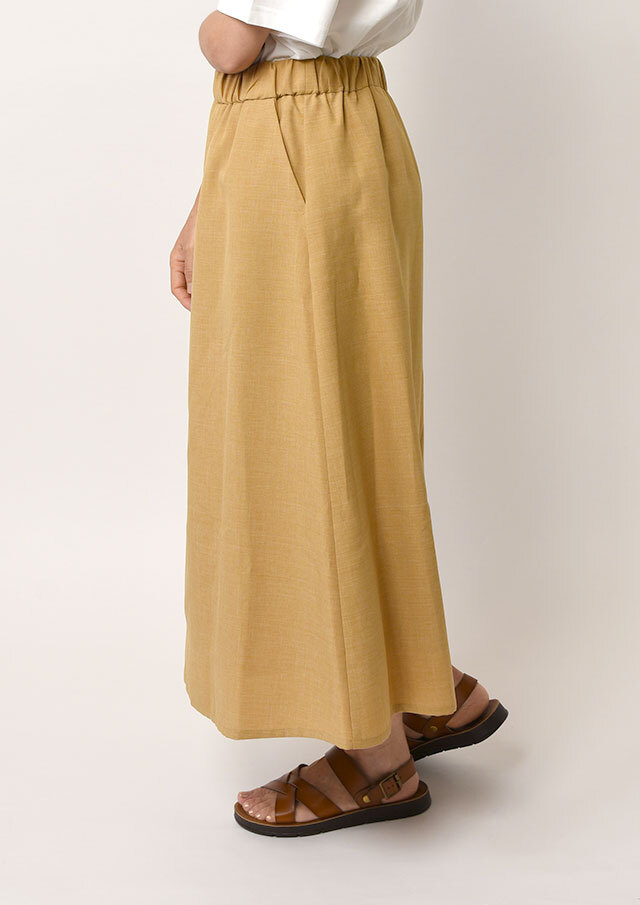 2025春夏】【ブルーライフ】シャンブレー無地着丈違いスカート