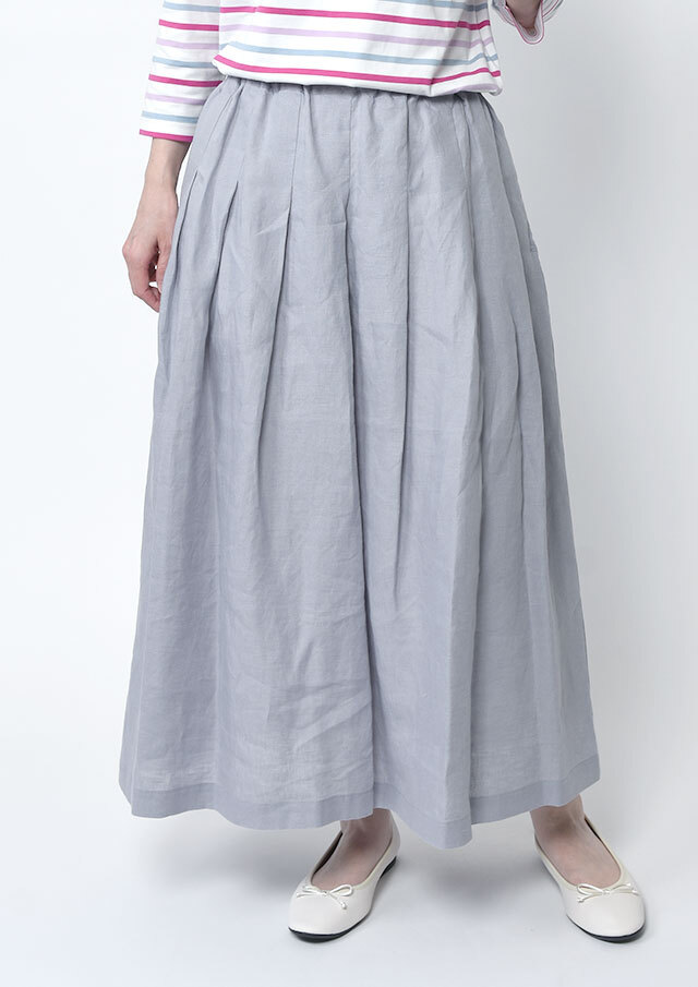 【2026春夏】【ブルーライフ】リネン無地スカート【BL086101】【S12】