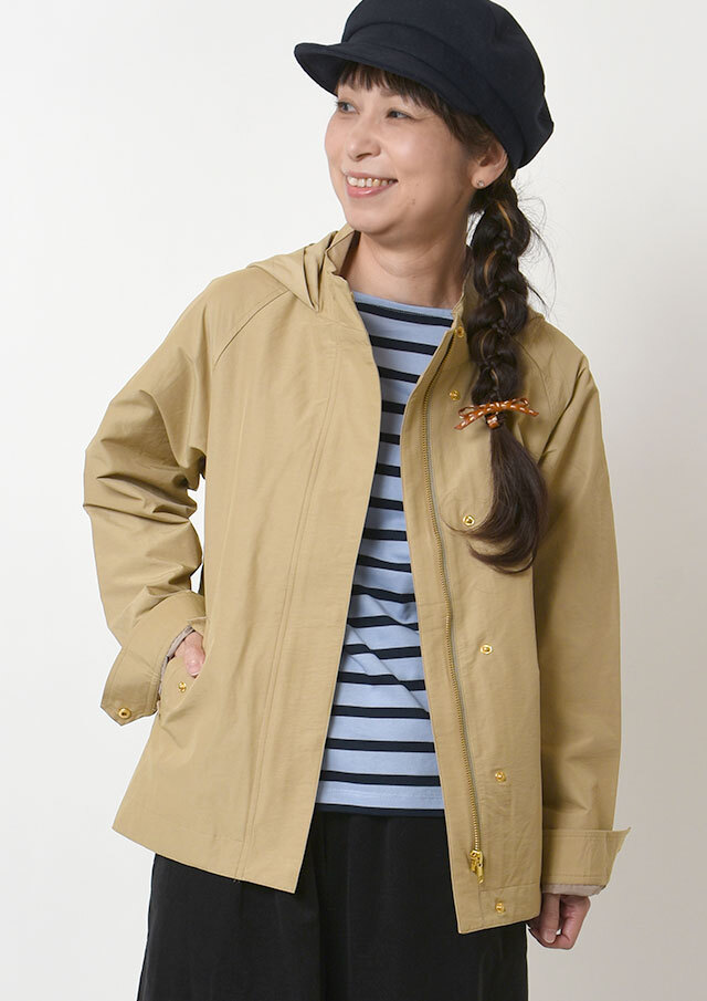 OuterFair_PointUP!【2025秋冬】【ブルーライフ】グログランフード付きブルゾン【BL165501】【S21】