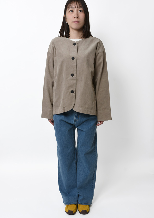 2025秋冬】【ブルーライフ】コーデュロイノーカラージャケット