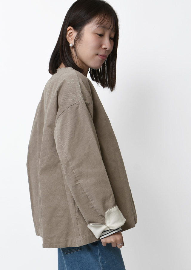 2025秋冬】【ブルーライフ】コーデュロイノーカラージャケット