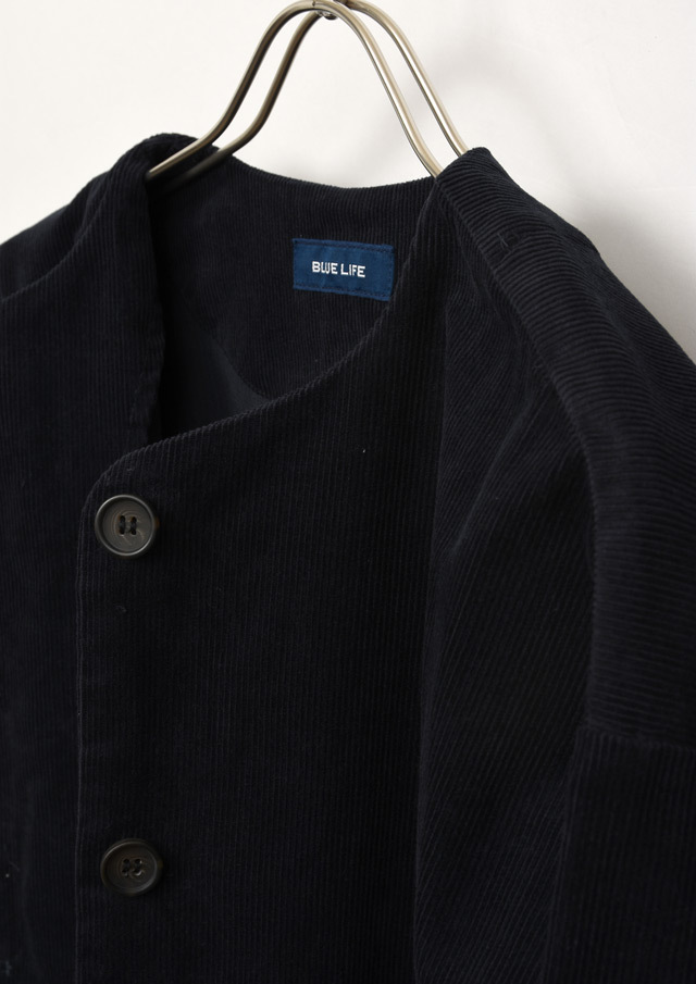 2025秋冬】【ブルーライフ】コーデュロイノーカラージャケット 2025秋冬】【ブルーライフ】コーデュロイノーカラージャケット