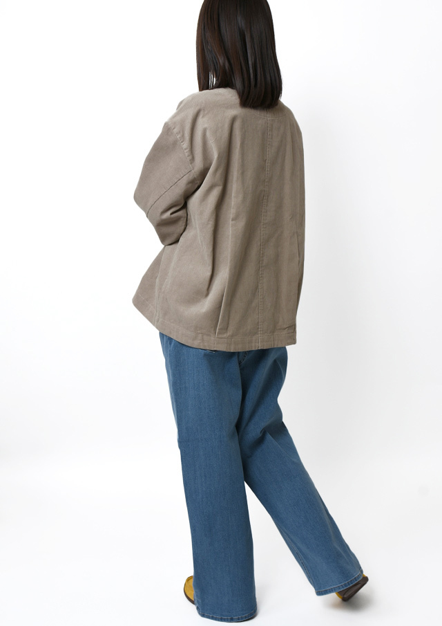 ジャケット・アウター happylife 2025秋冬】【ブルーライフ】コーデュロイノーカラージャケット