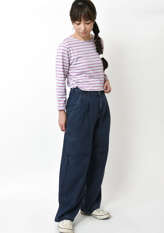 2025秋冬】【ポートランド】デニムタックトラウザー【P-910161