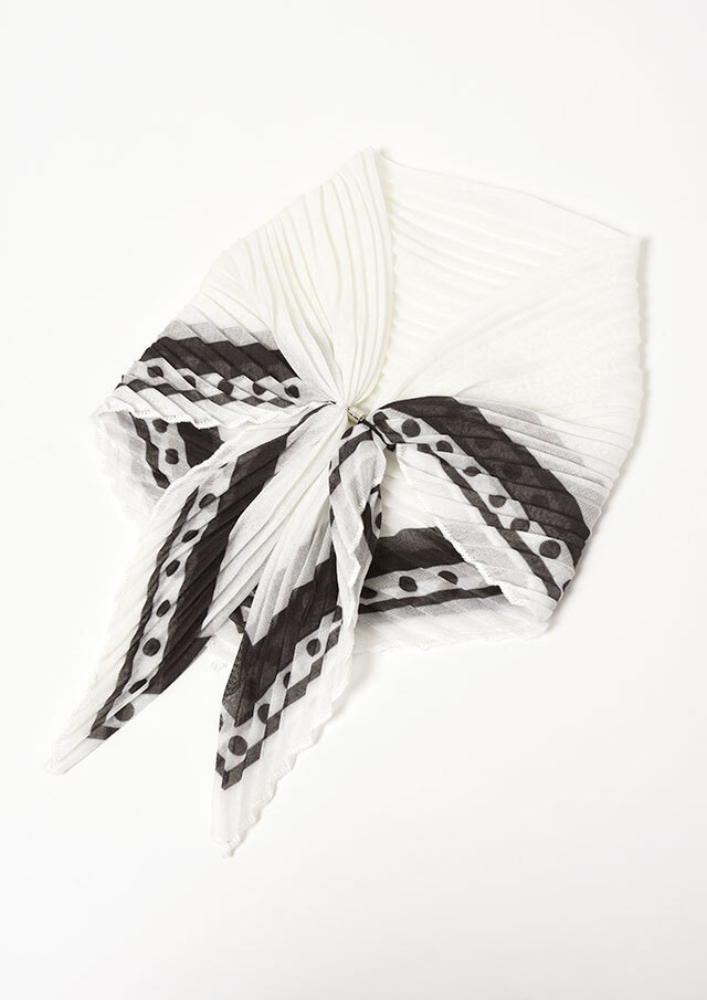 【2026春夏】【66】ドットプリーツマグネットスカーフ【P24610】【Selection】【Demainilferajour】【S11】