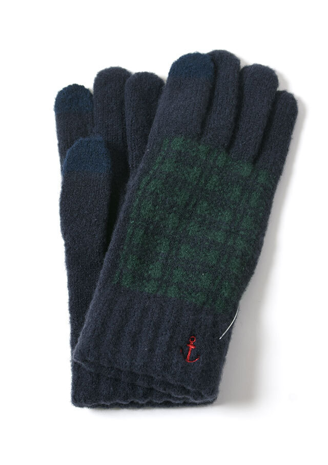 【2025秋冬】【ポートランド】ブラックウォッチニットグローブ【P92020G-25】【S22】