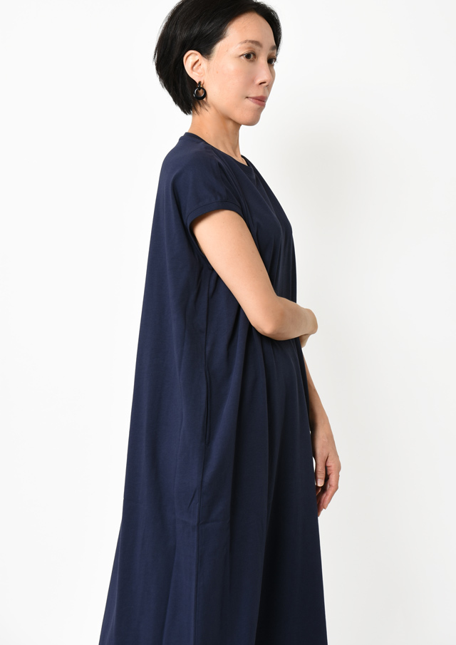 期間限定10%OFF!【2025春夏】【ポートランド】無地カットソーフレンチスリーブワンピース【PL025402】【S12】