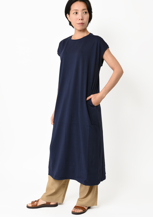 SALE!!【2025春夏】【ポートランド】無地カットソーフレンチスリーブワンピース【PL025402】【S12】