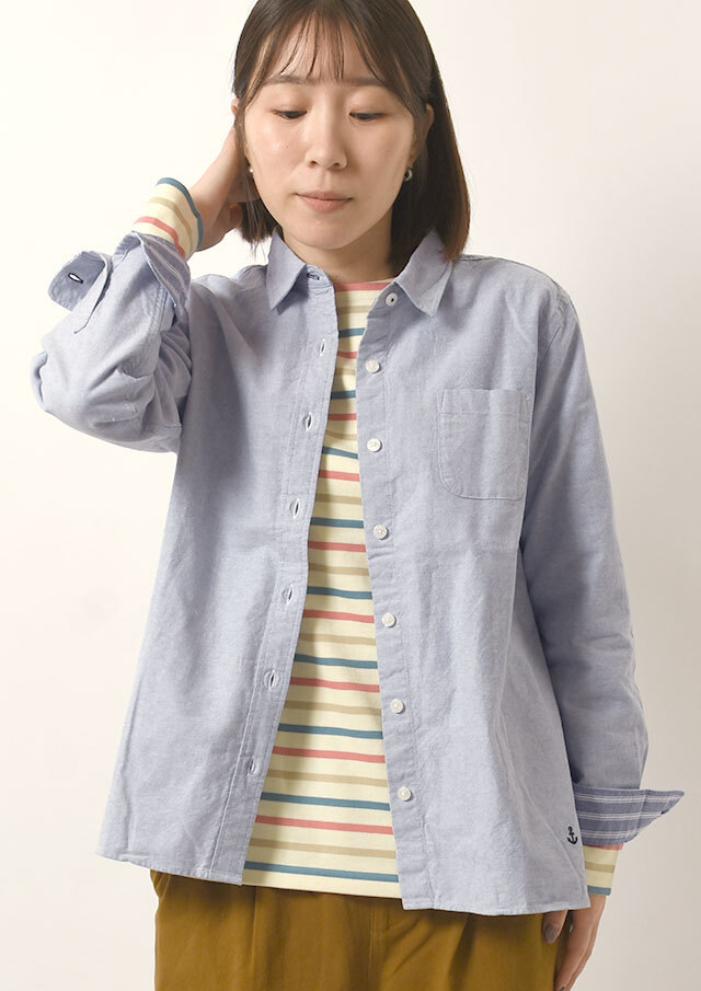 SALE!!【2024秋冬】【ポートランド】オックス無地ミニカラーブラウス【PL054701】【S21】