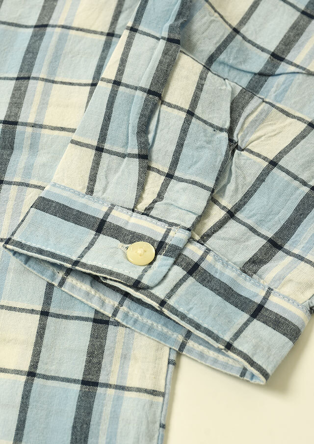 SALE!!【2025春夏】【ポートランド】マドラスチェックスタンドカラー七分袖【PL055314】【S11】