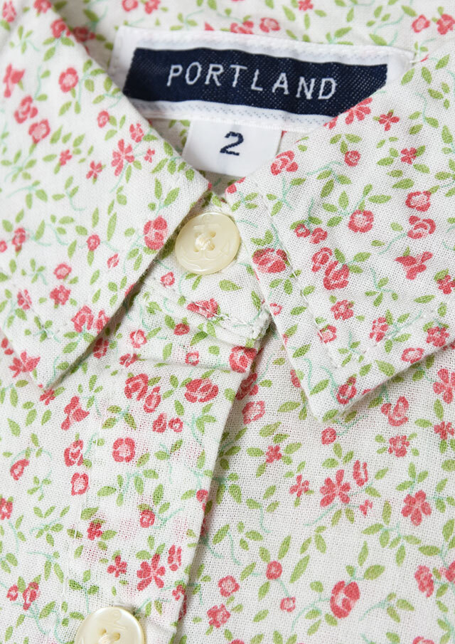 SALE!!【2025春夏】【ポートランド】小花プリントロングブラウス四分袖【PL055408】【S12】