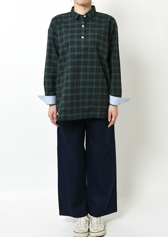 2025秋冬】【ポートランド】オックスチェックプルオーバーロング