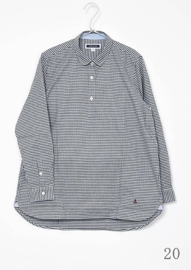 2025秋冬】【ポートランド】オックスチェックプルオーバーロング