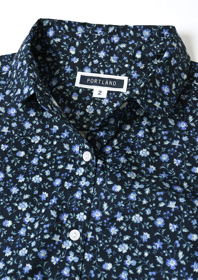 2025秋冬】【ポートランド】フラワープリントミニラウンドカラー