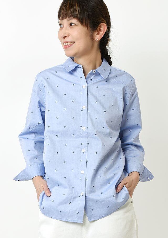 【2026春夏】【ポートランド】アンカープリントブラウス【PL056301】【S11】