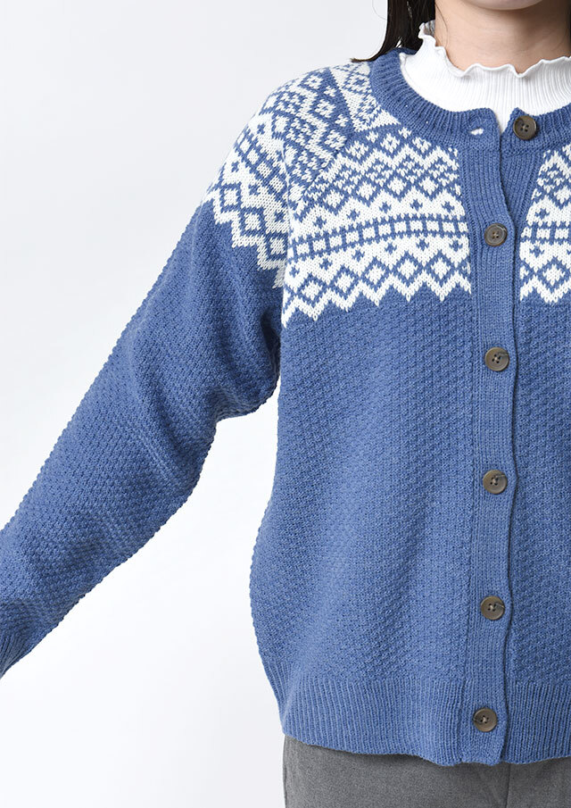 2025秋冬】【ポートランド】JQDクルーネックカーディガン【PL065907