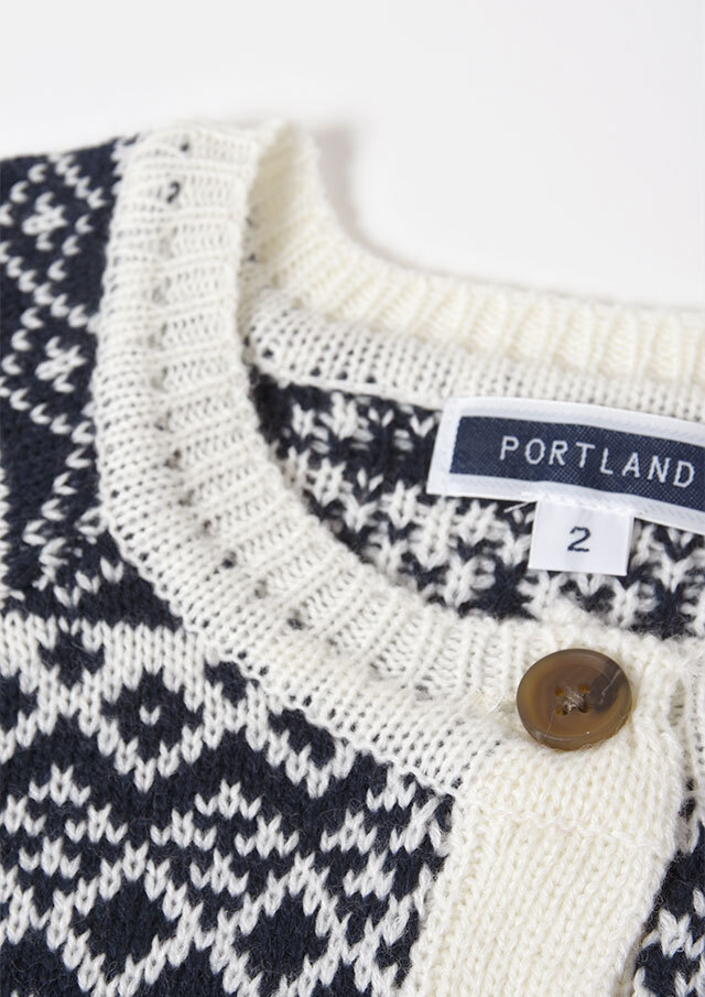 2025秋冬】【ポートランド】JQDクルーネックカーディガン【PL065907