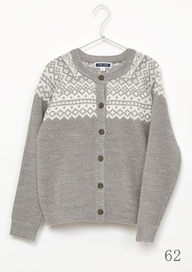 2025秋冬】【ポートランド】JQDクルーネックカーディガン【PL065907