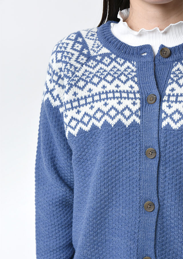 2025秋冬】【ポートランド】JQDクルーネックカーディガン【PL065907