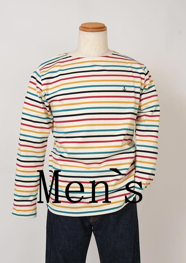 SALE!!【2023秋冬】【ポートランド】MENSボーダーボートネック長袖【メンズ】【PL073702AA】【S21】