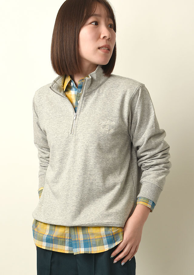 SALE!!【2024秋冬】【ポートランド】裏毛ハーフZIPプルオーバー【PL074831】【S21】