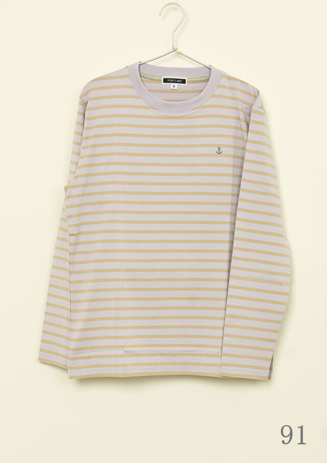 SALE!!【2025春夏】【ポートランド】MENSボーダークルーネック長袖【メンズ】【PL075202】【S11】