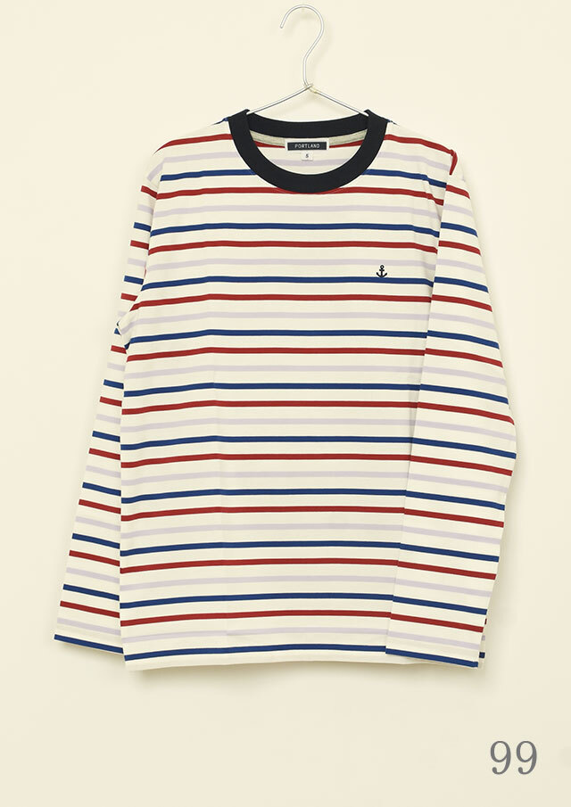 SALE!!【2025春夏】【ポートランド】MENSボーダークルーネック長袖【メンズ】【PL075202】【S11】