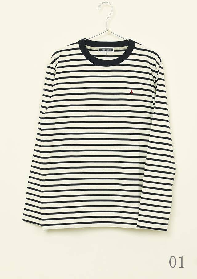 SALE!!【2025春夏】【ポートランド】MENSボーダークルーネック長袖【メンズ】【PL075202】【S11】
