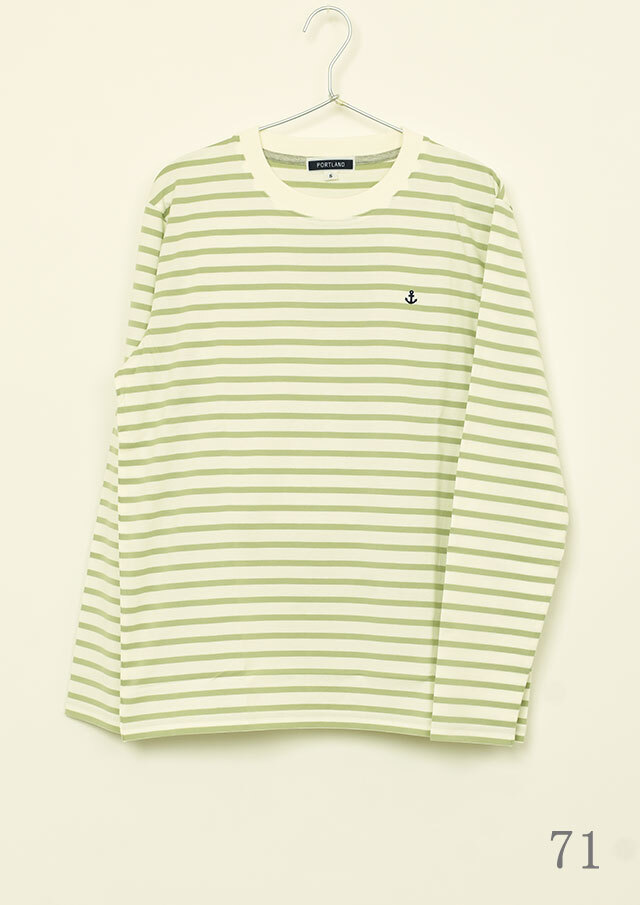 SALE!!【2025春夏】【ポートランド】MENSボーダークルーネック長袖【メンズ】【PL075202】【S11】