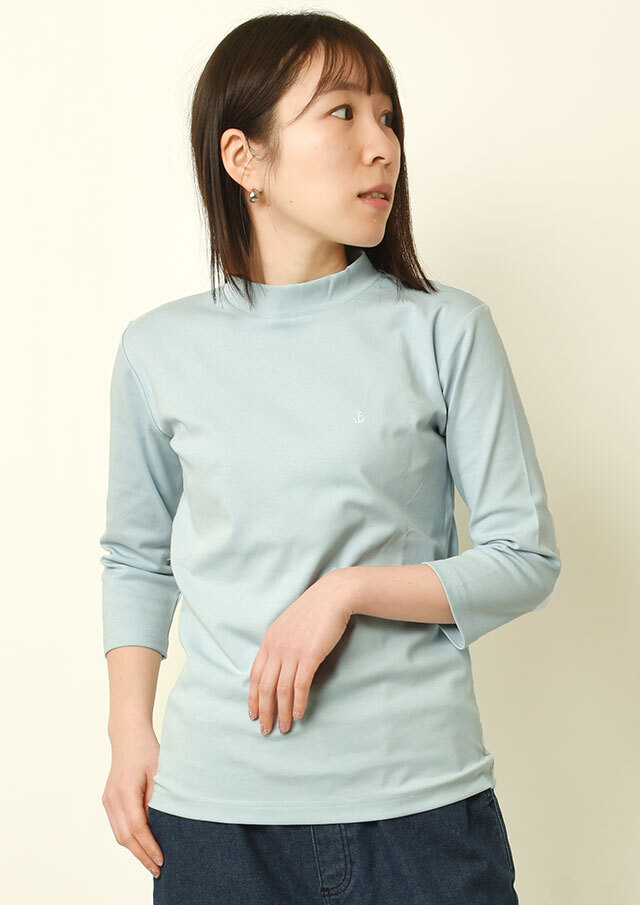 SALE!!【2025春夏】【ポートランド】フライス無地ハイネック七分袖【PL075324】【S11】