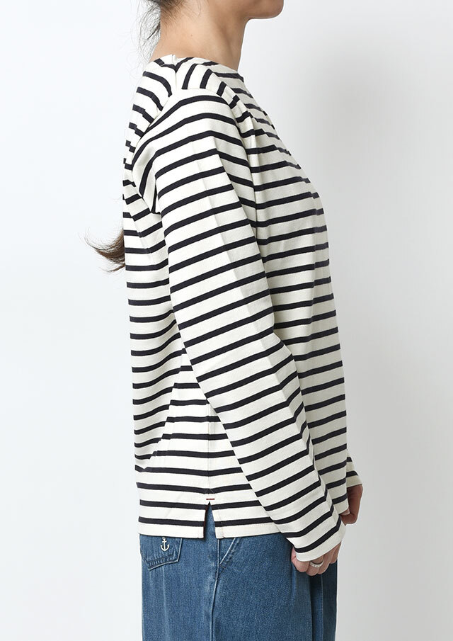 2025秋冬】【ポートランド】ボーダーボートネックカットソー長袖