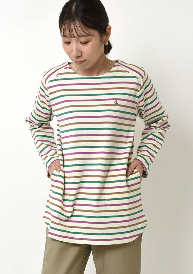 CharmingSale_10%OFF!!【2025秋冬】【ポートランド】ボーダーチュニック長袖【PL075703】【S21】