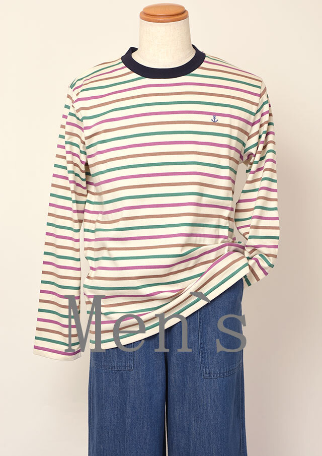 【2025秋冬】【ポートランド】ボーダークルーネック長袖【メンズ】【PL075704】【S21】