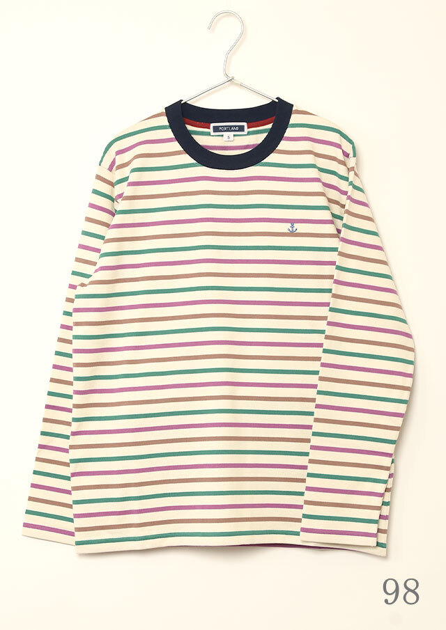 SALE!!【2025秋冬】【ポートランド】ボーダークルーネック長袖【メンズ】【PL075704】【S21】