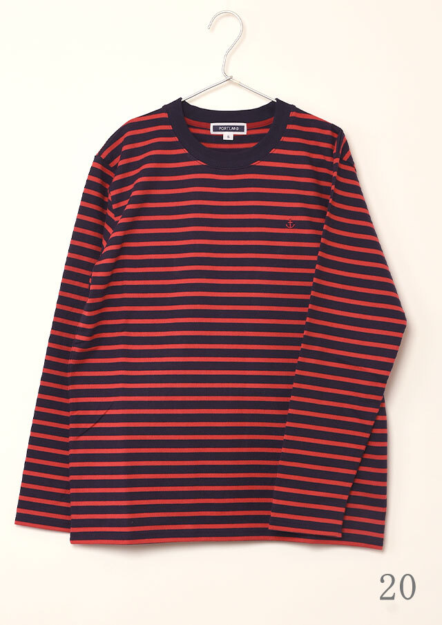 2025秋冬】【ポートランド】ボーダークルーネック長袖【メンズ