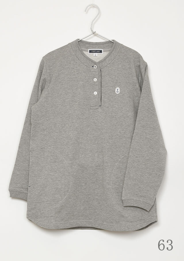 2025秋冬】【ポートランド】スウェットヘンリーネックチュニック