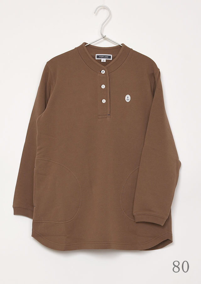 2025秋冬】【ポートランド】スウェットヘンリーネックチュニック