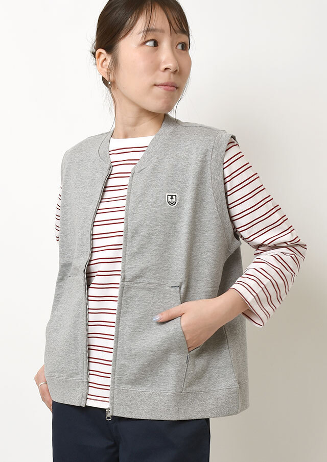 【2025秋冬】【ポートランド】ミニ裏毛ZIPノースリーブ【PL075801】【S21】