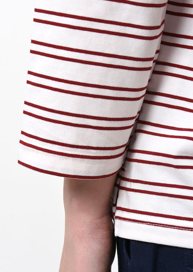 50.ボーダー＊さやたぐ 2025秋冬】【ポートランド】TCボーダーボートネックカットソー八