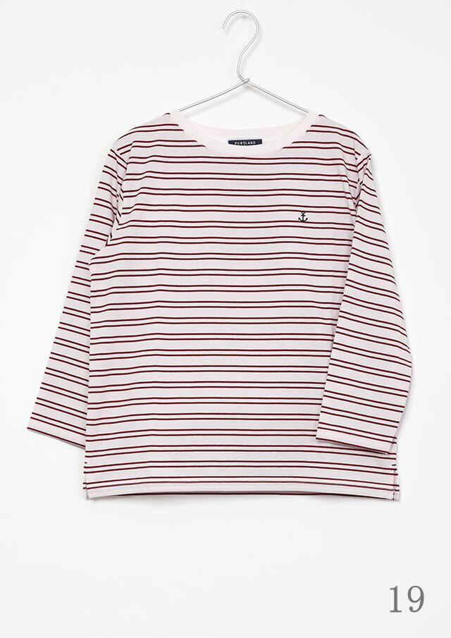 50.ボーダー＊さやたぐ 2025秋冬】【ポートランド】TCボーダーボートネックカットソー八