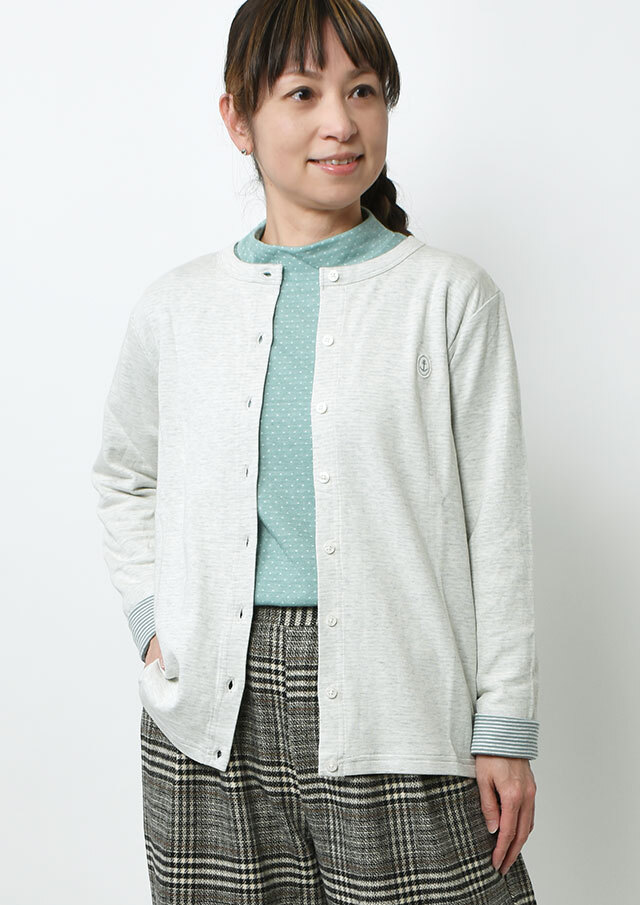 【2025秋冬】【ポートランド】接結無地クルーネックカーディガン【PL075903】【S22】