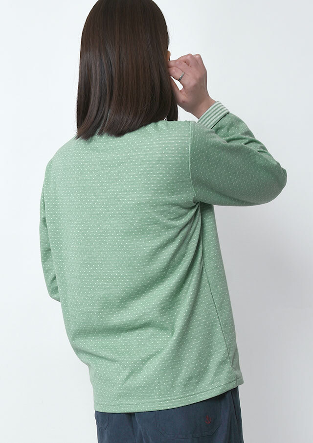 2025秋冬】【ポートランド】接結ドット柄ハイネックカットソー