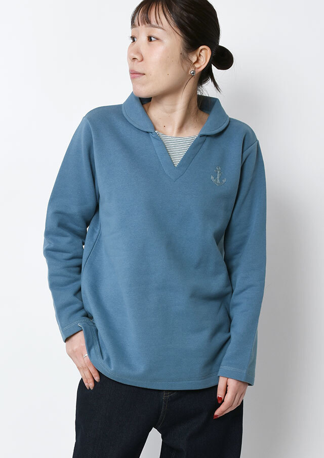 【2025秋冬】【ポートランド】裏起毛マリンカラープルオーバー【PL075909】【S22】