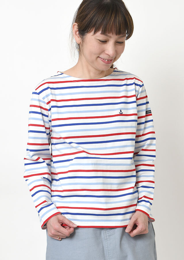 【2026春夏】【ポートランド】ボーダーボートネック九分袖【PL076201】【S11】