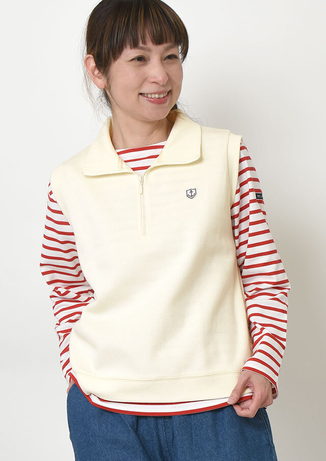 【2026春夏】【ポートランド】サカリバハーフZIPノースリーブ【PL076303】【S11】