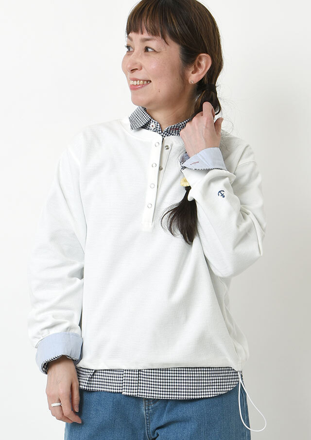 【2026春夏】【ポートランド】裾ドロストヘンリーネックプルオーバー【PL076304】【S11】