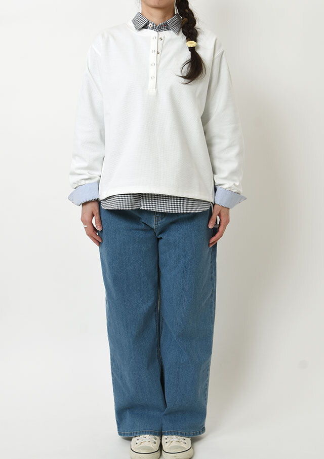 2026春夏】【ポートランド】裾ドロストヘンリーネックプルオーバー