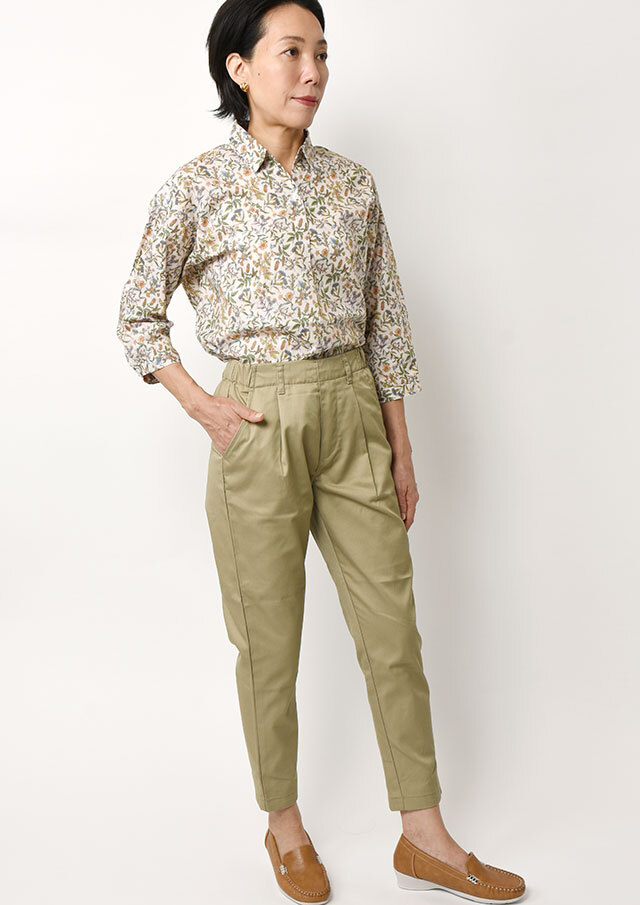 2025秋冬】【ポートランド】TCチノプルオンテーパードパンツ【PL095801