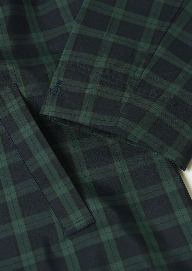 BANANA REPUBLIC ブラックウォッチロングステンカラーコート L BANANA REPUBLIC ブラックウォッチロングステンカラーコート L